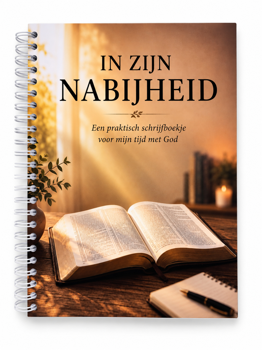 Voorkant van het schrijfboekje In Zijn nabijheid — een praktisch schrijfboekje voor je stille tijd